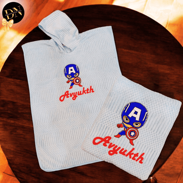 Captain America Solid Hoodie Towel