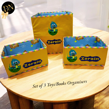 Baby Dino Set of 3 Toys or Books Organizers