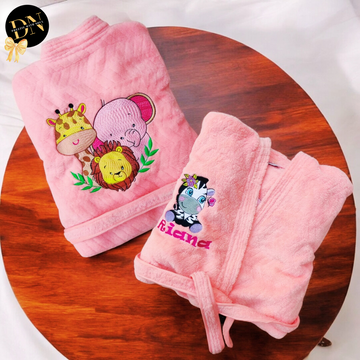 Baby Zebra Solid Bathrobe