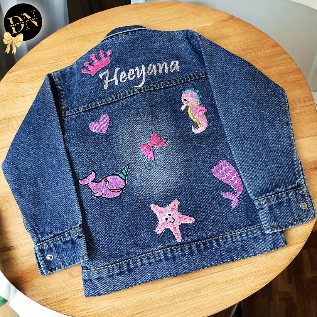 Sea Animals Denim Jacket