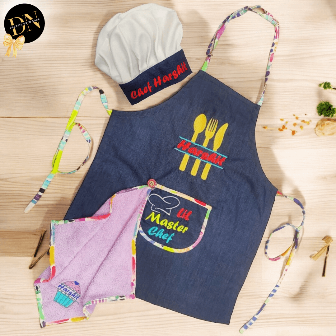 Lil Chef Apron & Hat Set