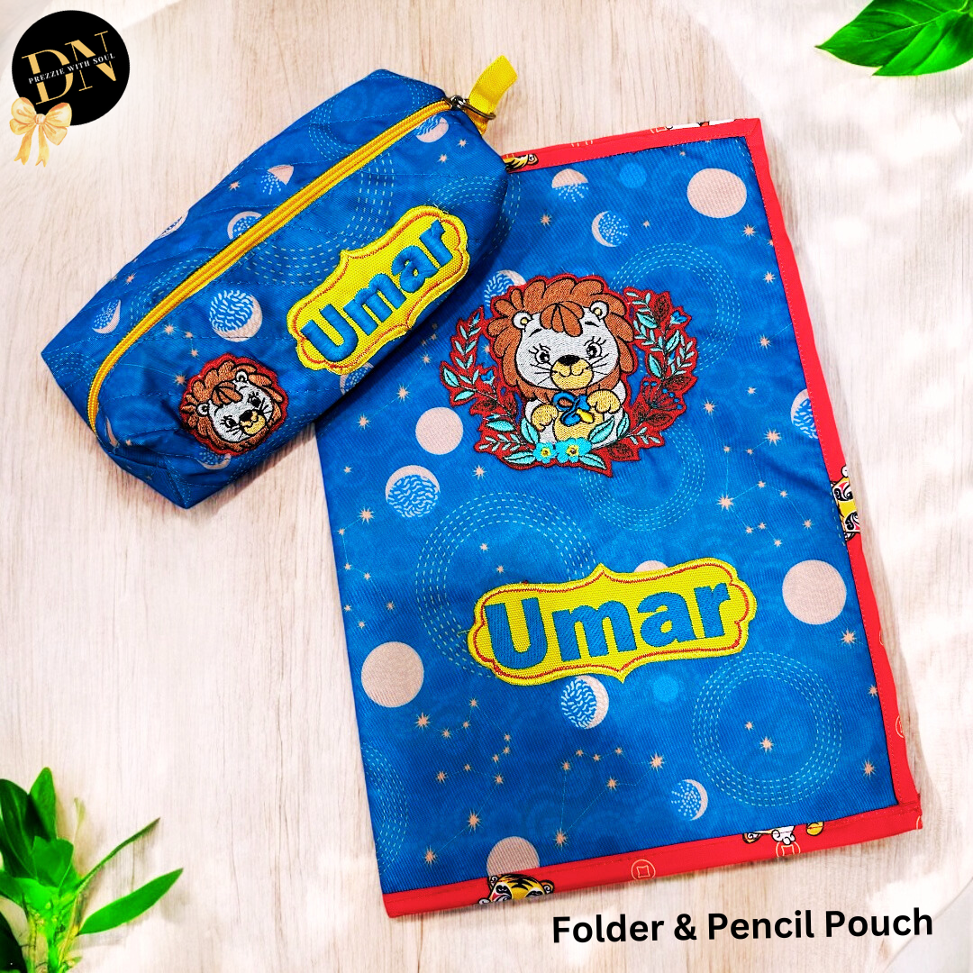 Baby Lion- Set of Folder & Pencil Pouch