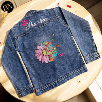 Floral Butterfly Denim Jacket