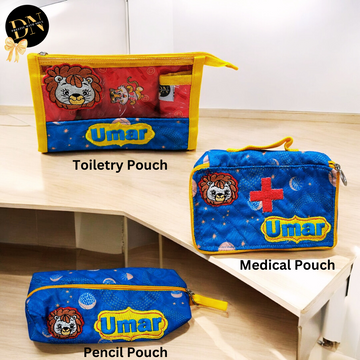 Baby Lion Set of 3 Pouches (Toiletry, Medical & Pencil)