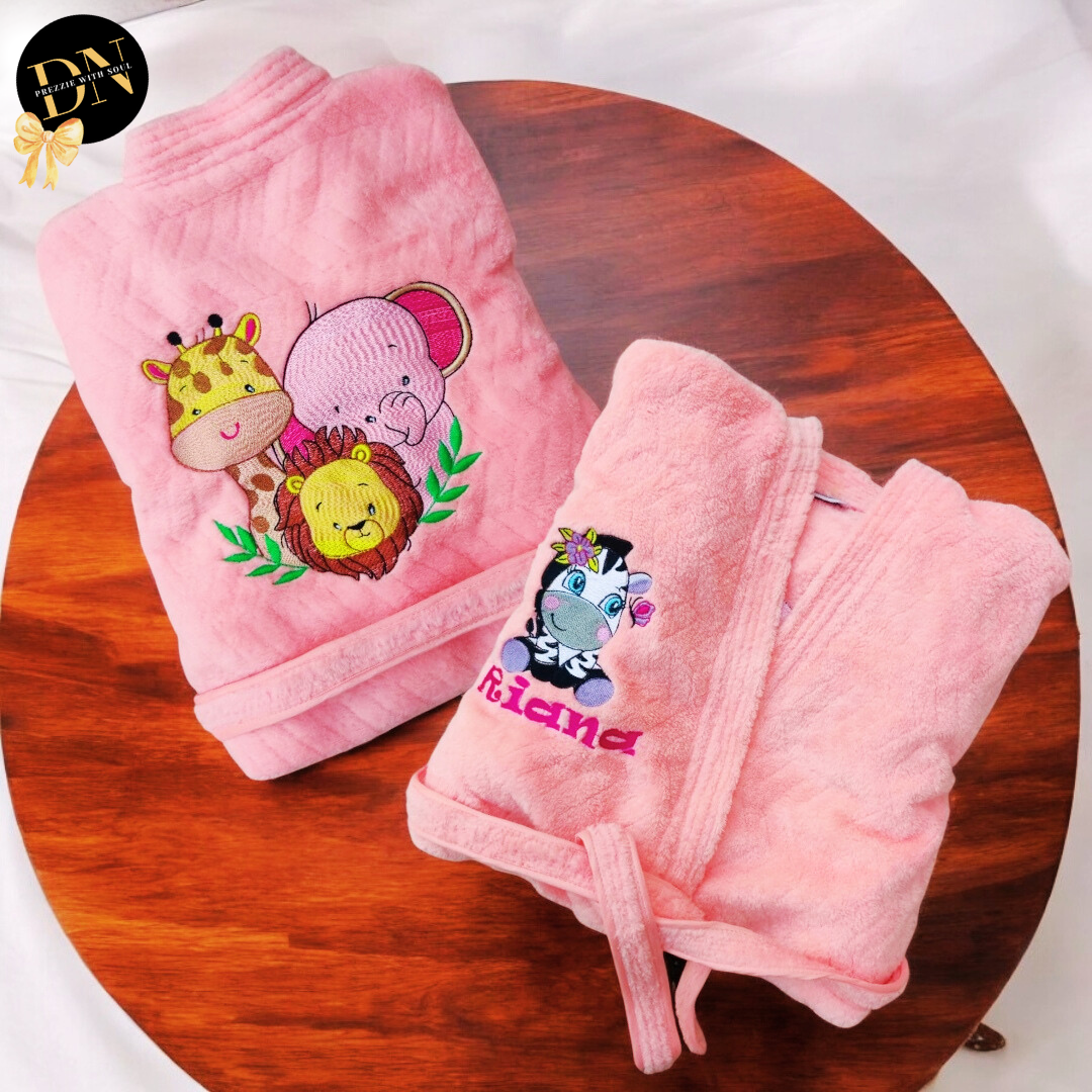 Baby Zebra Solid Bathrobe