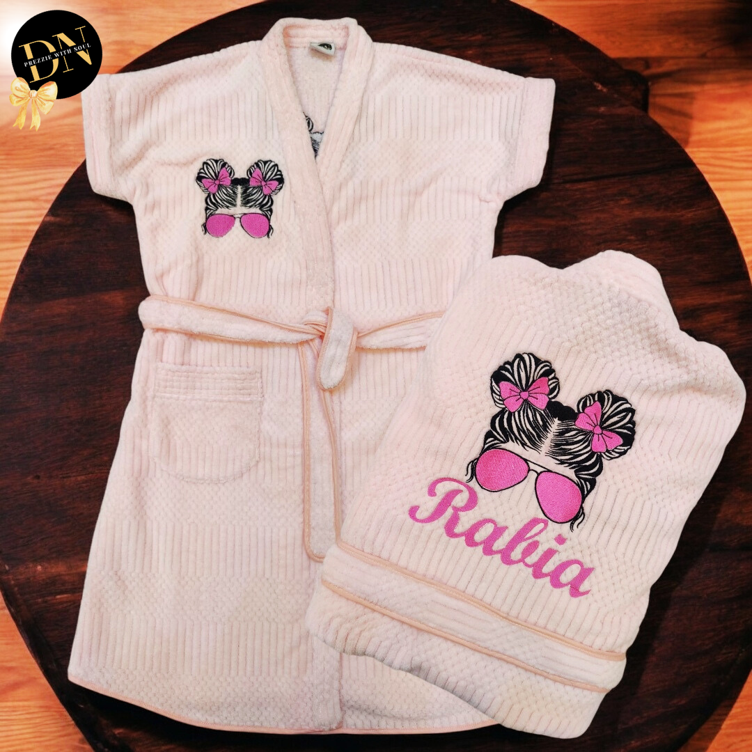 Cool Girl Solid Bathrobe