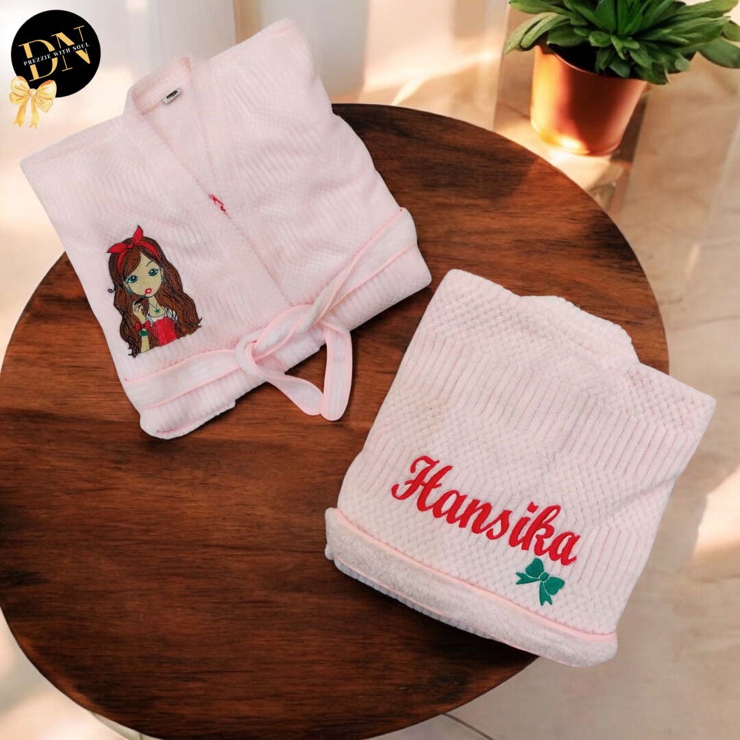 Fashionista Girl Solid Bathrobe