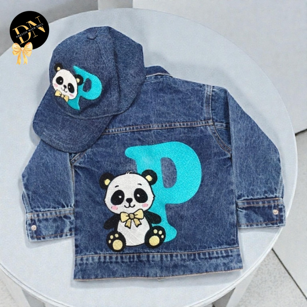 Panda Initial Denim Jacket