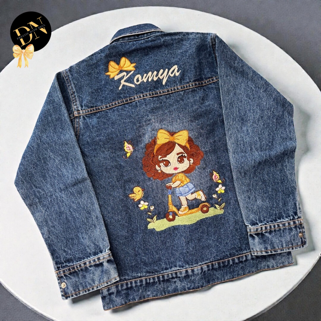 Cute Scooter Girl  Denim Jacket